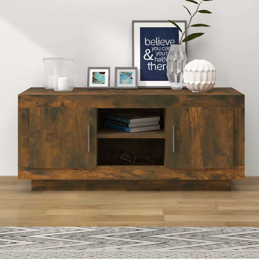 Vidaxl tv-meubel 102x35x45 cm bewerkt hout gerookt eikenkleurig