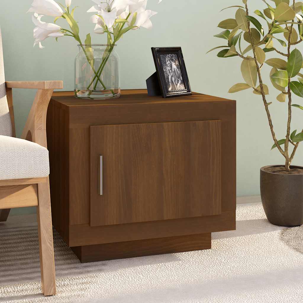 Vidaxl salontafel 51x50x45 cm bewerkt hout bruin eikenkleur