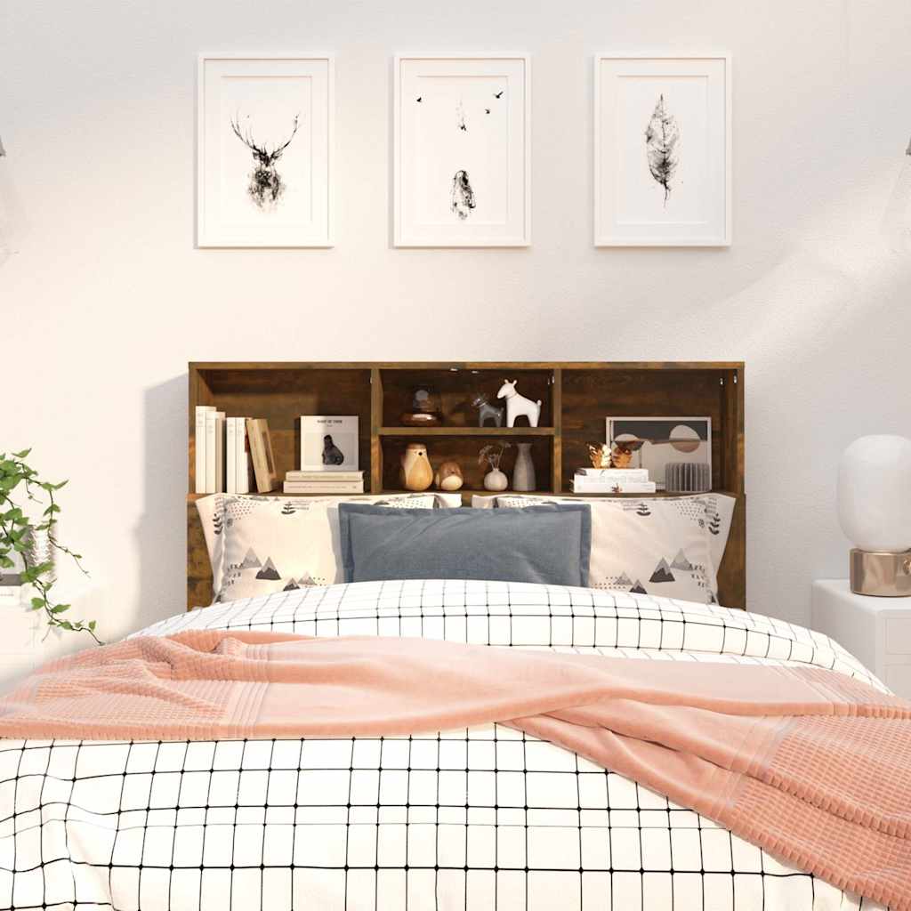 Vidaxl hoofdbordkast 120x19x103,5 cm gerookt eikenkleurig