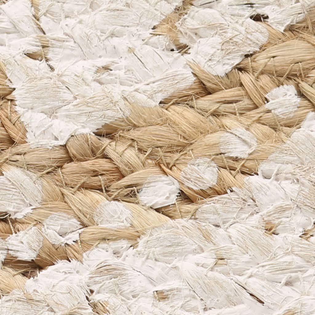 VIDAXL -Teppich mit dem Druck um 210 cm geflochtene Jute
