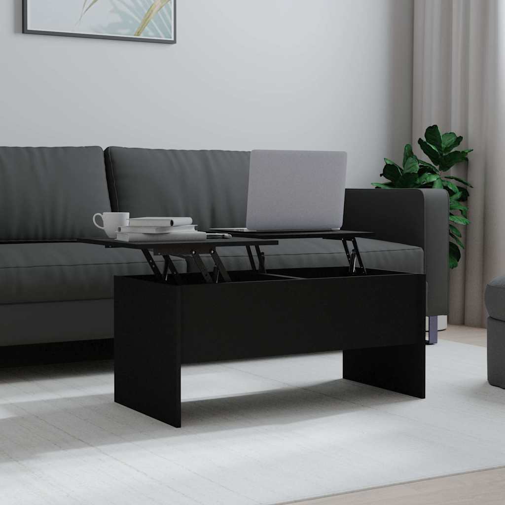 Vidaxl salontafel 102x50,5x46,5 cm bewerkt hout zwart