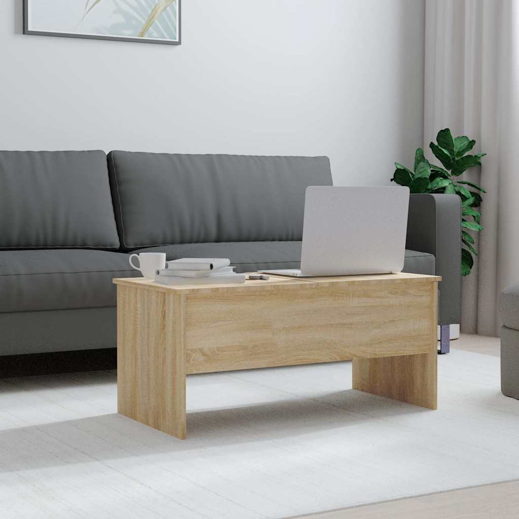 Vidaxl salontafel 102x50,5x46,5 cm bewerkt hout sonoma eikenkleurig