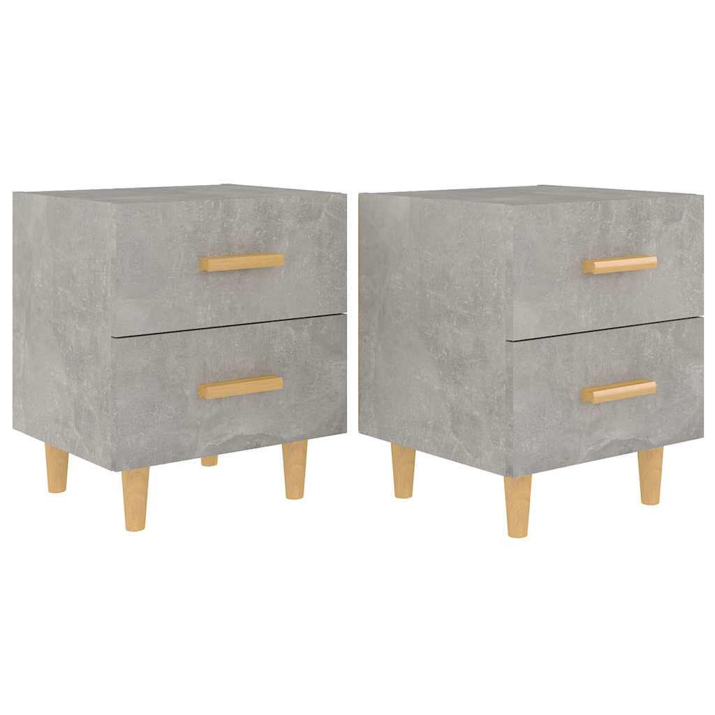 Vidaxl nachtkastjes 2 st 40x35x47,5 cm betongrijs