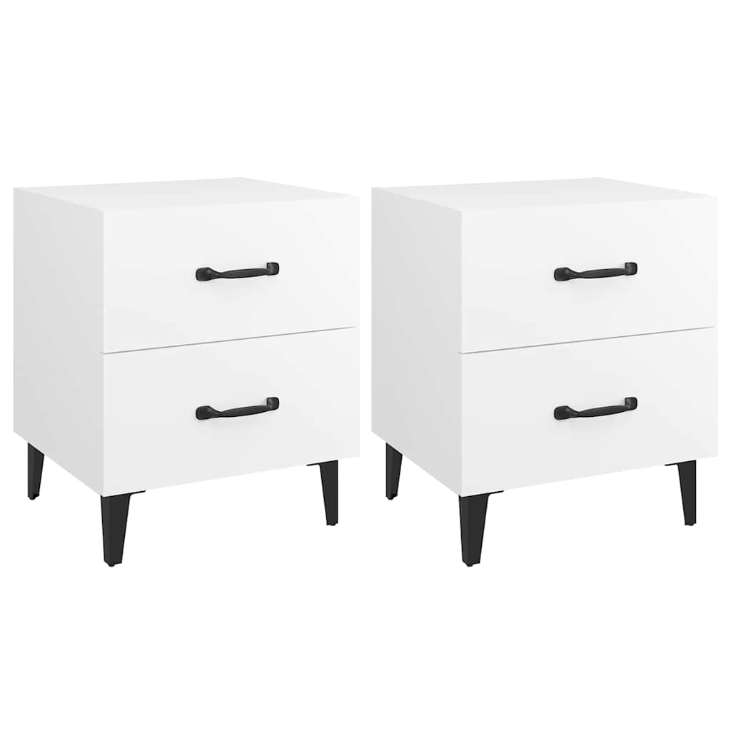 Vidaxl nachtkastjes 2 st 40x35x47,5 cm wit