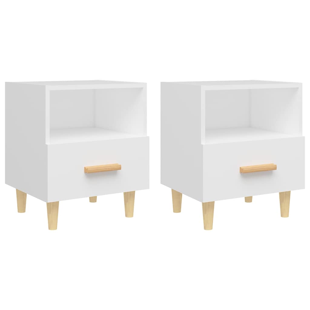 Vidaxl nachtkastjes 2 st 40x35x47 cm wit
