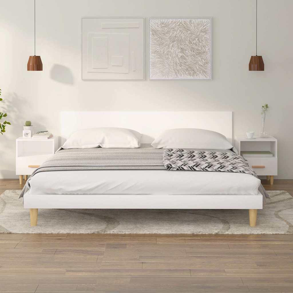 Vidaxl nachtkastjes 2 st 40x35x47 cm wit