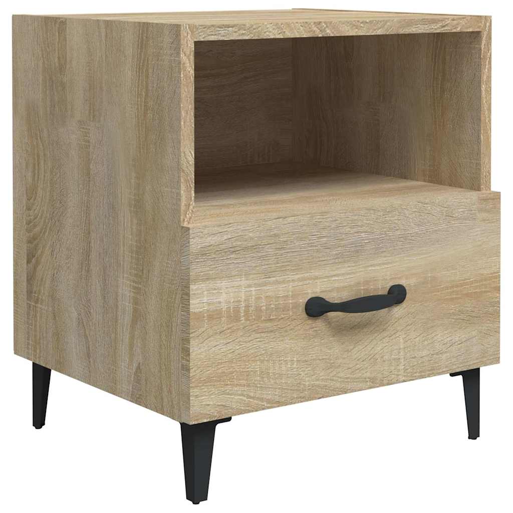 Vidaxl nachtkastjes 2 st bewerkt hout sonoma eikenkleurig