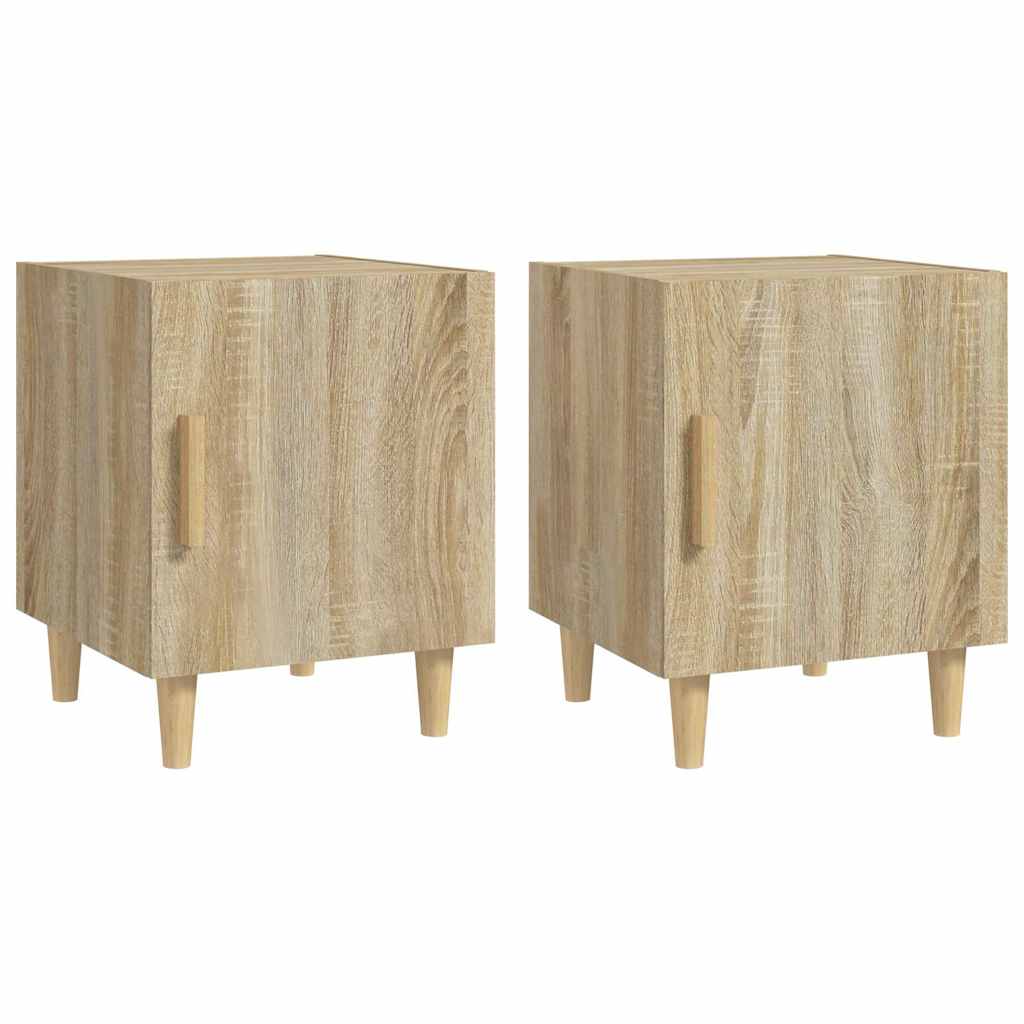 Vidaxl nachtkastjes 2 st bewerkt hout sonoma eikenkleurig