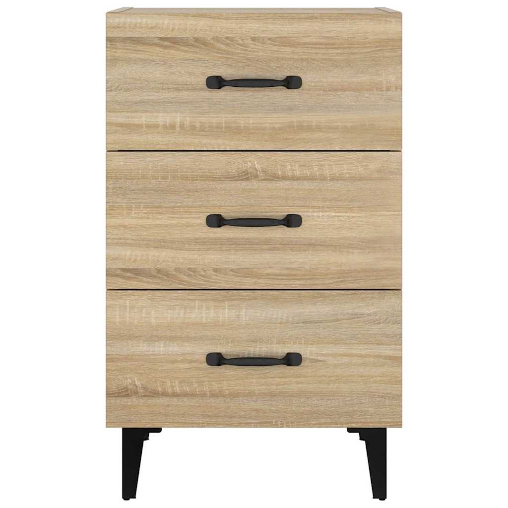 Vidaxl nachtkastje 40x40x66 cm bewerkt hout sonoma eikenkleurig