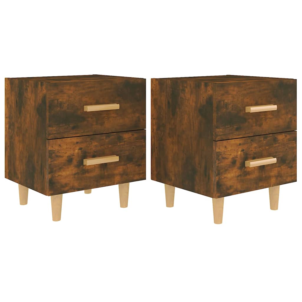 Vidaxl nachtkastjes 2 st 40x35x47,5 cm gerookt eikenkleurig