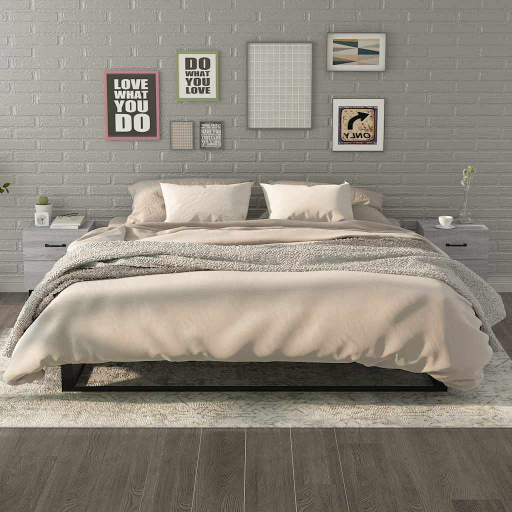 Vidaxl nachtkastjes 2 st 40x35x47,5 cm grijs sonoma eikenkleurig