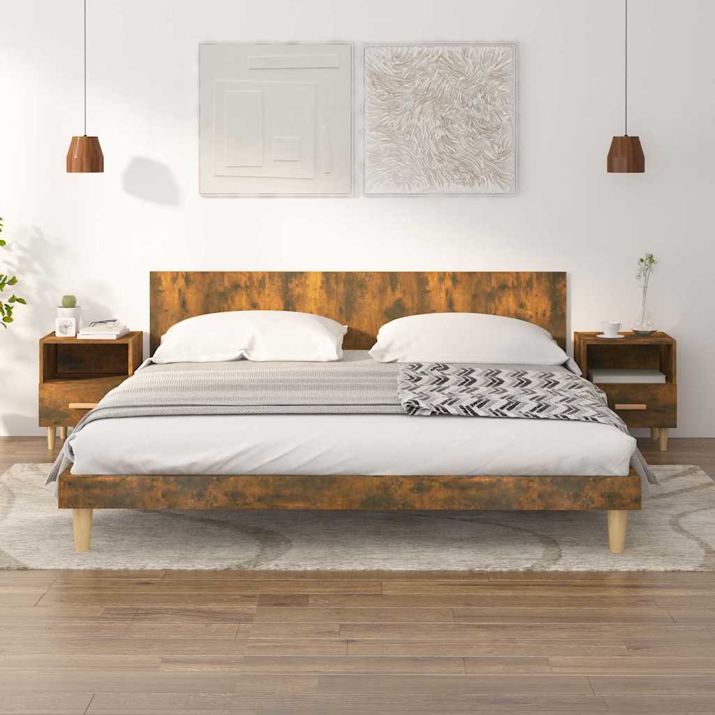 Vidaxl nachtkastjes 2 st 40x35x47 cm gerookt eikenkleurig