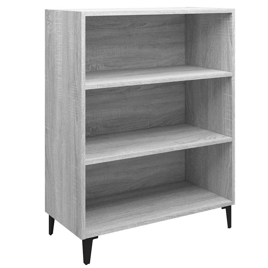 Vidaxl dressoir 69,5x32,5x90 cm bewerkt hout grijs sonoma eikenkleurig