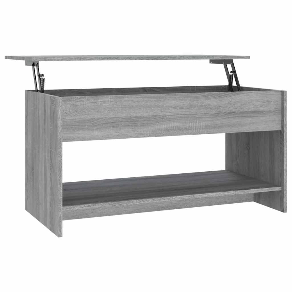Vidaxl salontafel 102x50x52,5 cm bewerkt hout grijs sonoma eikenkleur