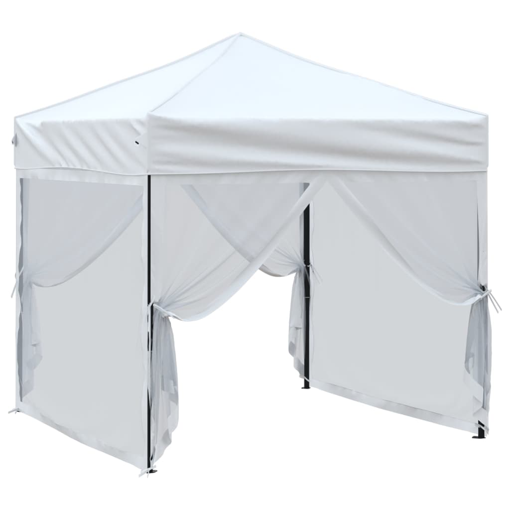Vidaxl Partytent faltbar mit Seitenwänden 2x2 m weiß