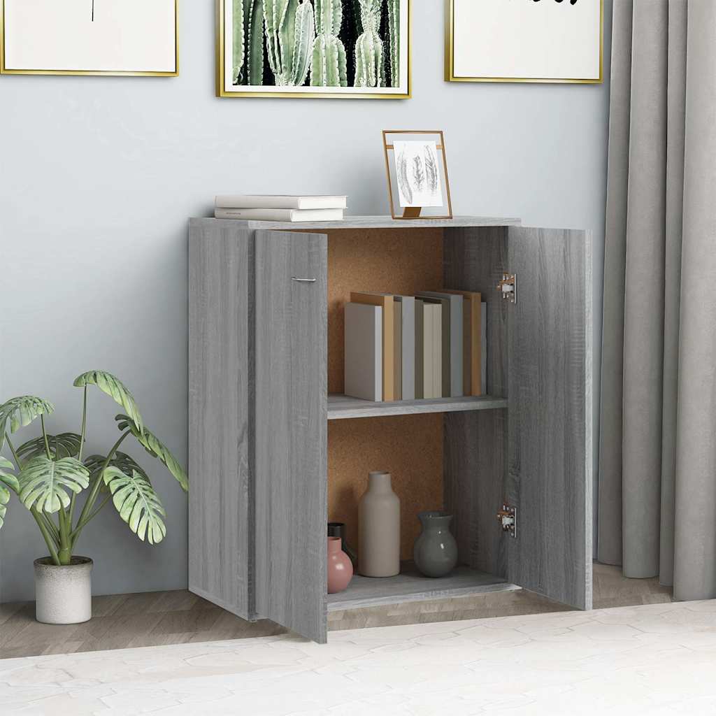 Vidaxl dressoir 60x30x75 cm bewerkt hout grijs sonoma eikenkleurig