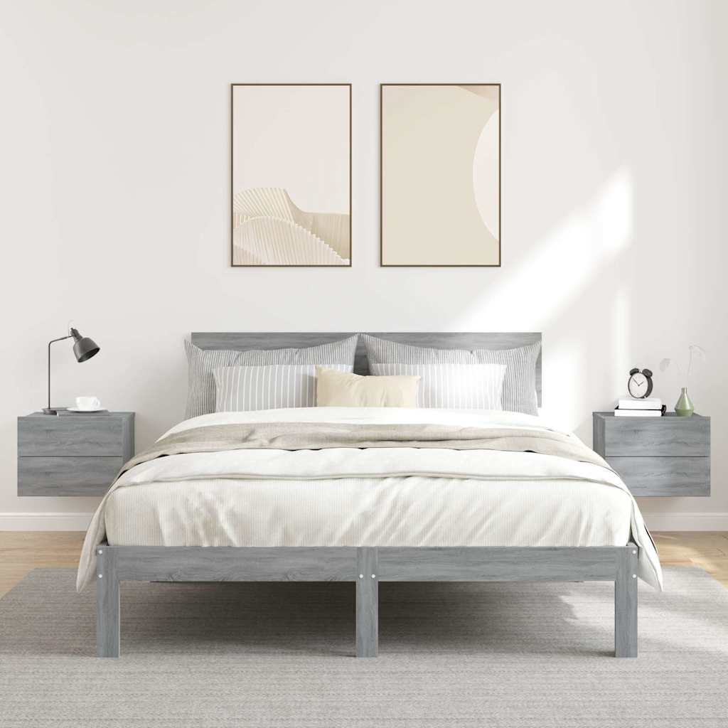 Vidaxl nachtkastjes 2 st 40x30x30 cm bewerkt hout grijs sonoma eiken