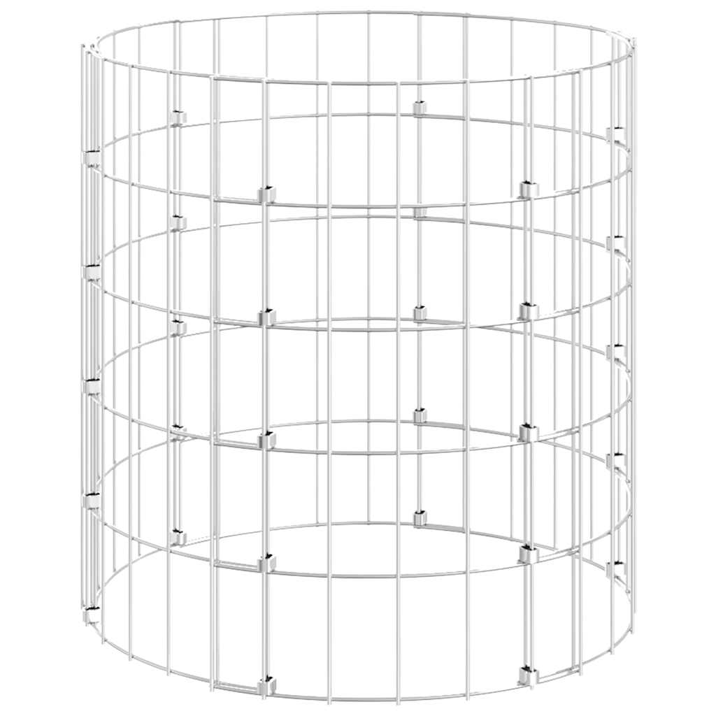 Vidaxl Gabionenpfosten rund ø50x50 cm aus verzinktem Stahl