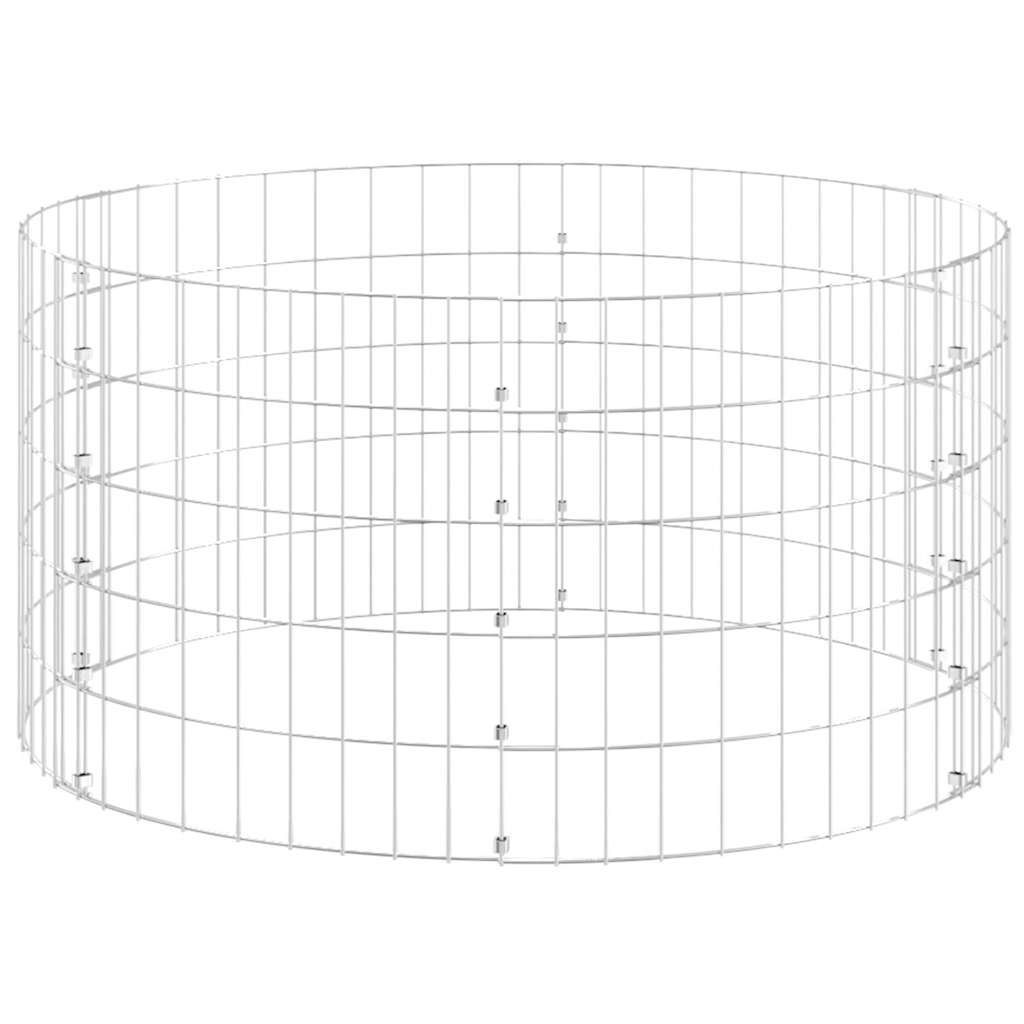 Vidaxl gabion paal rond ø100x50 cm gegalvaniseerd staal