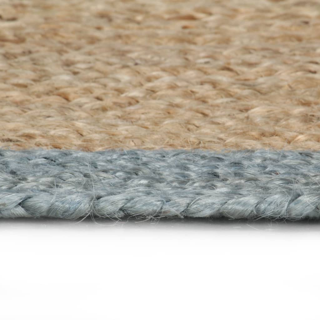 VidaXL Teppich handgefertigt mit olivgrünem Rand 180 cm Jute