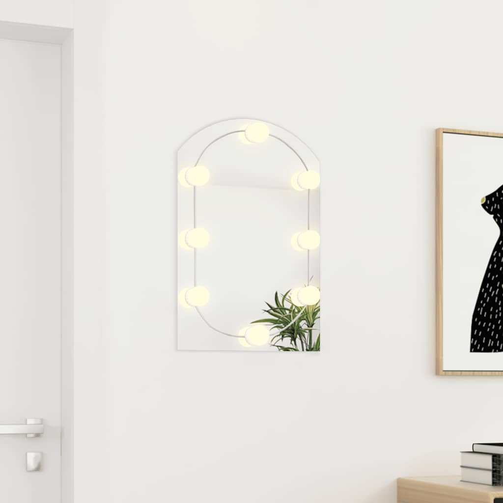 Vidaxl spiegel met led-verlichting boog 60x40 cm glas