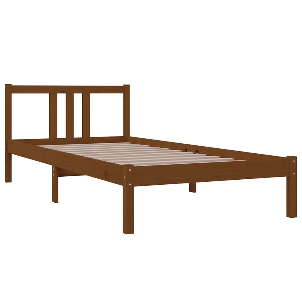 Vidaxl bedframe massief hout honingbruin 90x200 cm
