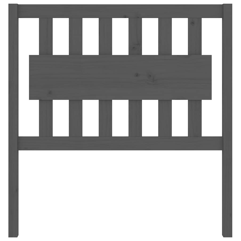 Vidaxl hoofdbord 95,5x4x100 cm massief grenenhout grijs