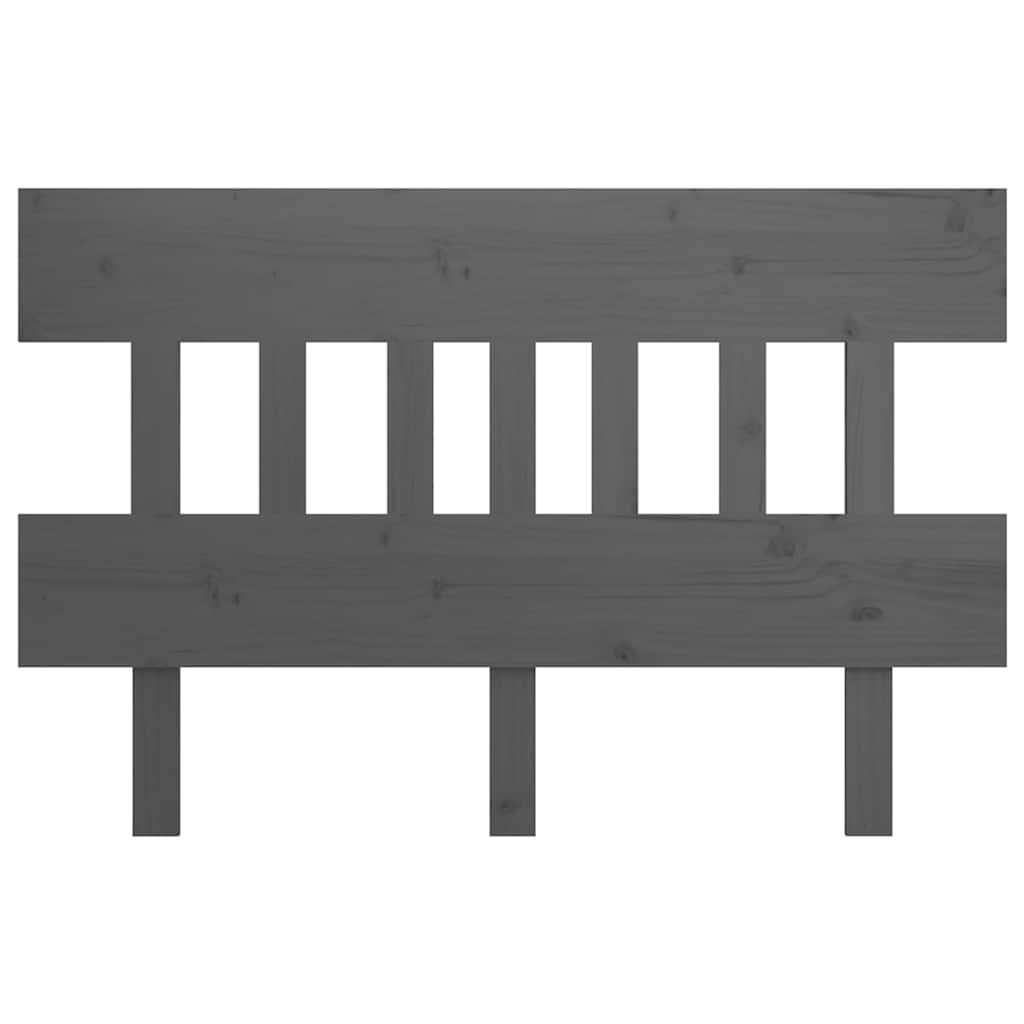 Vidaxl hoofdbord 138,5x3x81 cm massief grenenhout grijs
