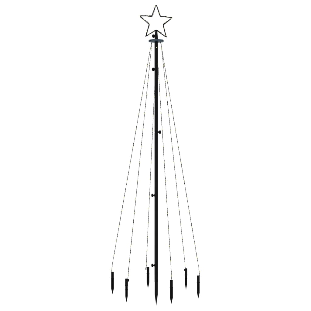 Vidaxl Weihnachtsbaum mit Bodenstift 108 LEDs warm weiß 180 cm