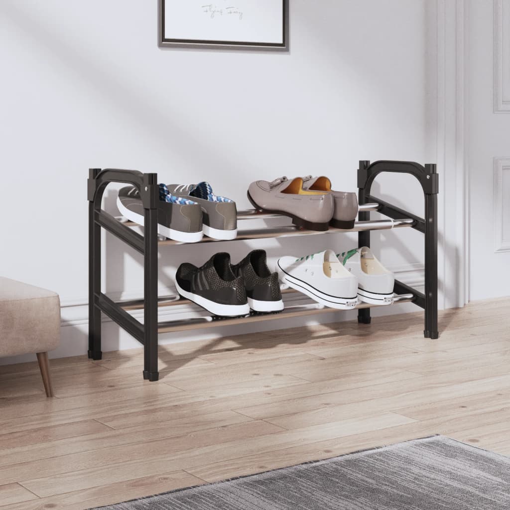 VIDAXL -Schuhregal mit 2 Regalen, die 119 x 24 x 37 cm erstrecken