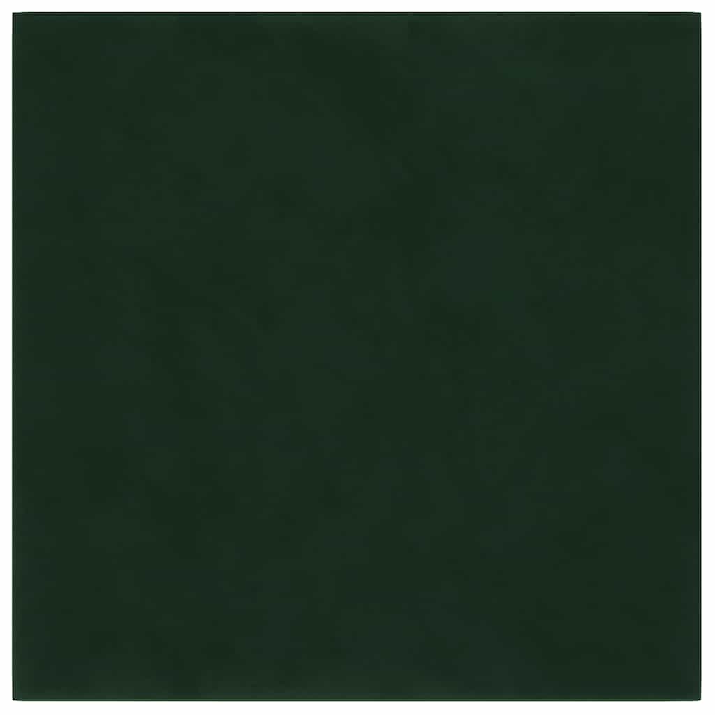 Vidaxl -Wandplatten 12 ST 1,08 m² 30 x 30 cm Samt dunkelgrün