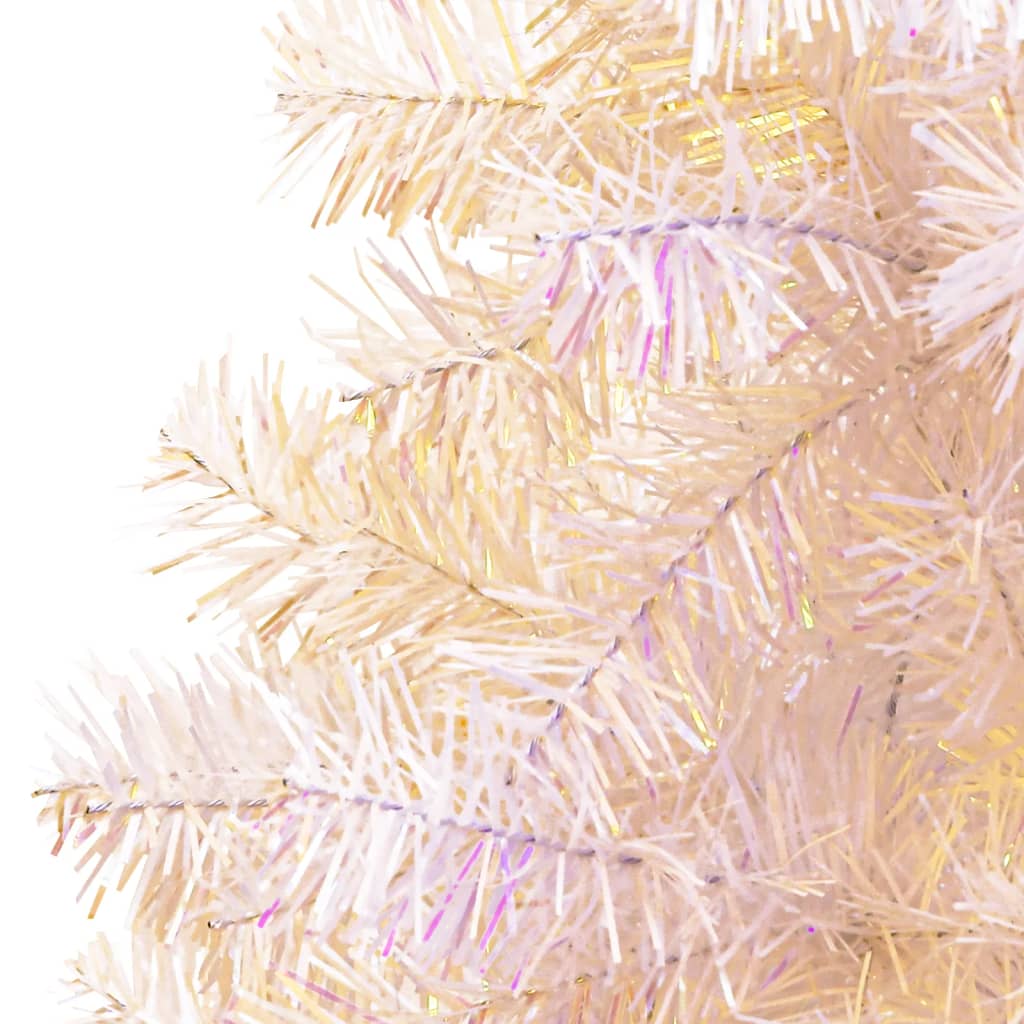 Vidaxl Kunstkerstboom mit schillernden Enden 240 cm PVC Weiß