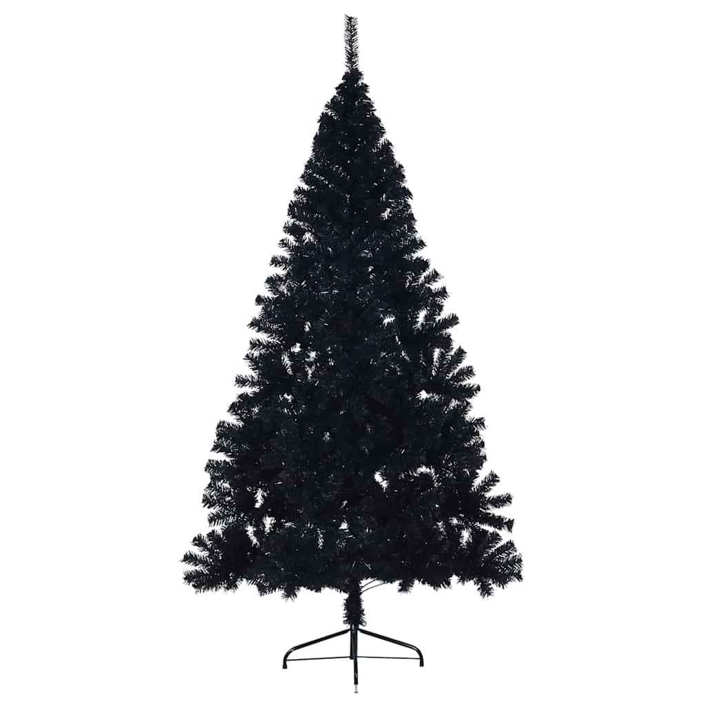 Vidaxl Kunstkerstboom mit Standardhälfte 180 cm PVC Schwarz