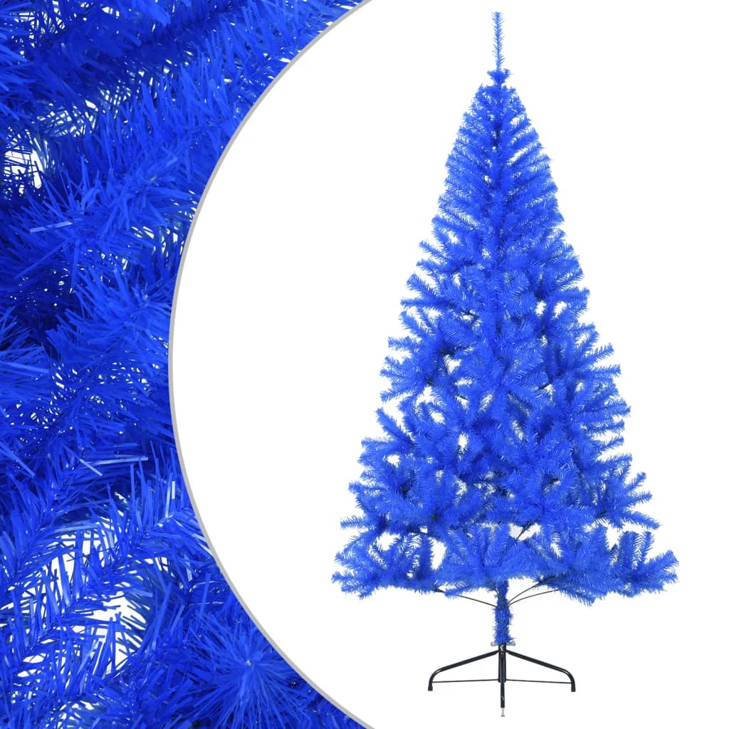Vidaxl Kunstkerstboom mit Standardhälfte 240 cm PVC Blau