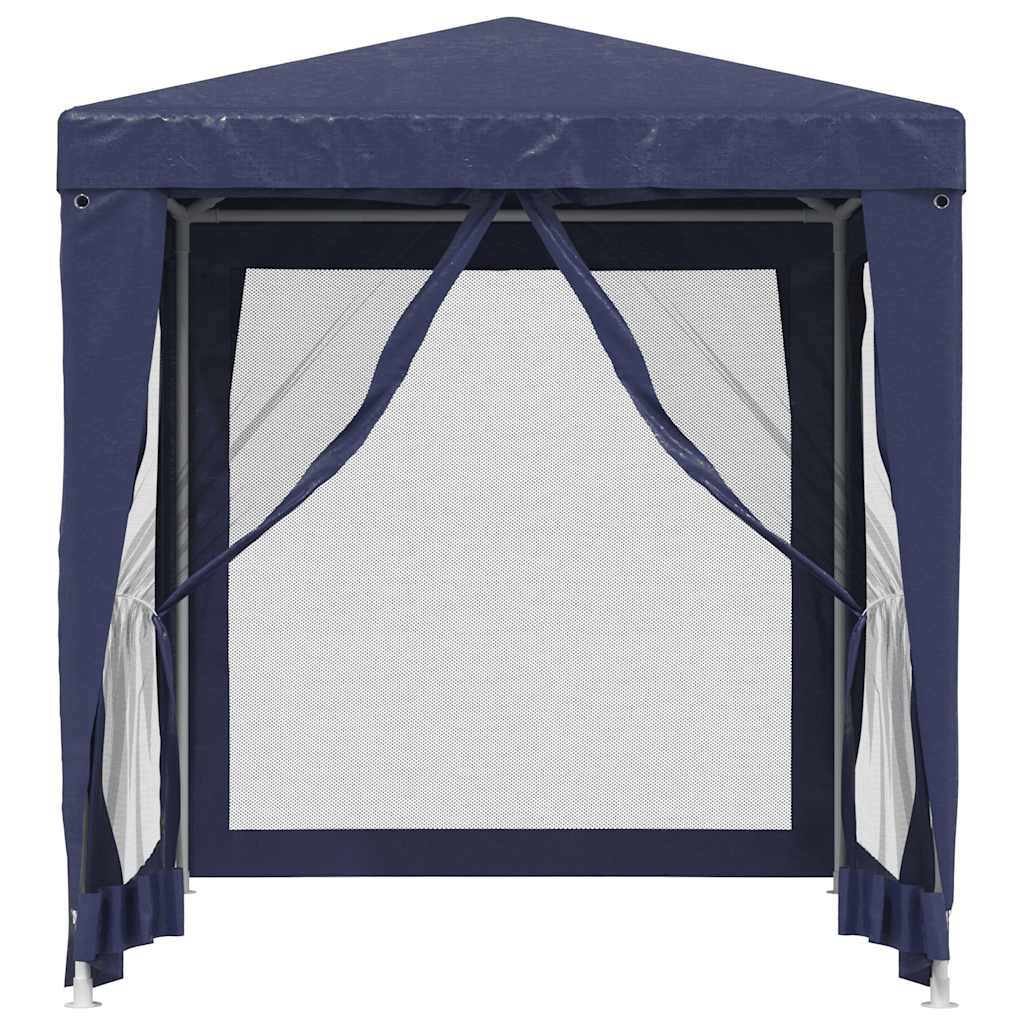 Vidaxl -Partyzelt mit 4 -Mesh -Seitenwänden 2x2 M HDPE Blau