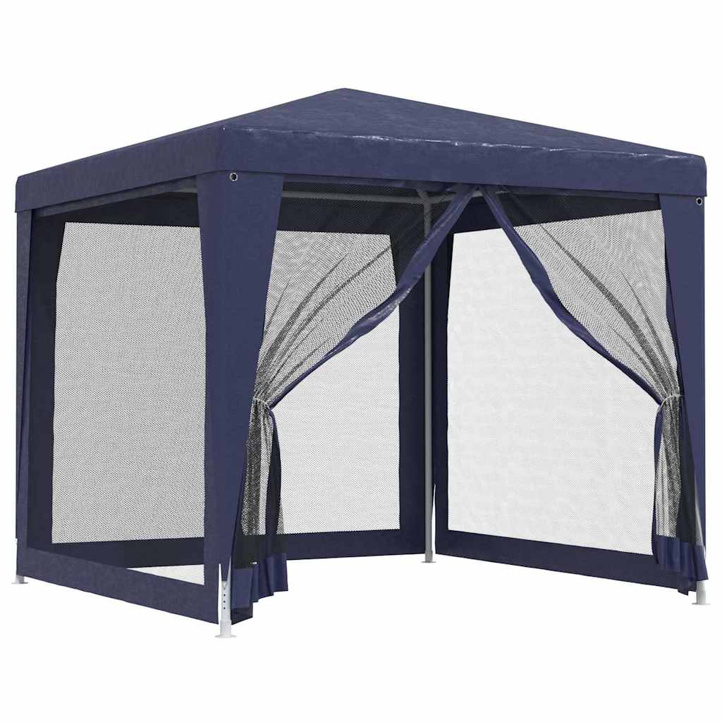 VidaXL Partyzelt mit 4 Mesh-Seitenwänden 2,5x2,5 m HDPE blau