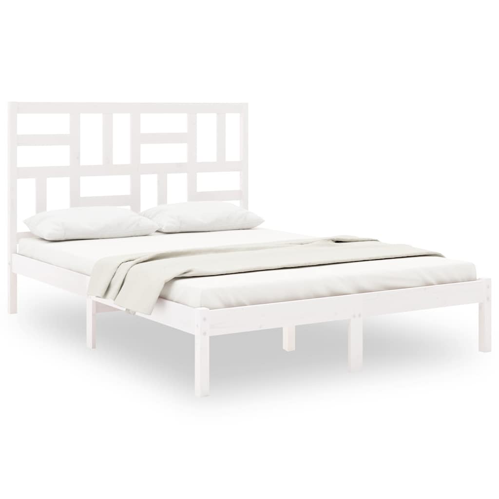 Vidaxl bedframe massief hout wit 160x200 cm