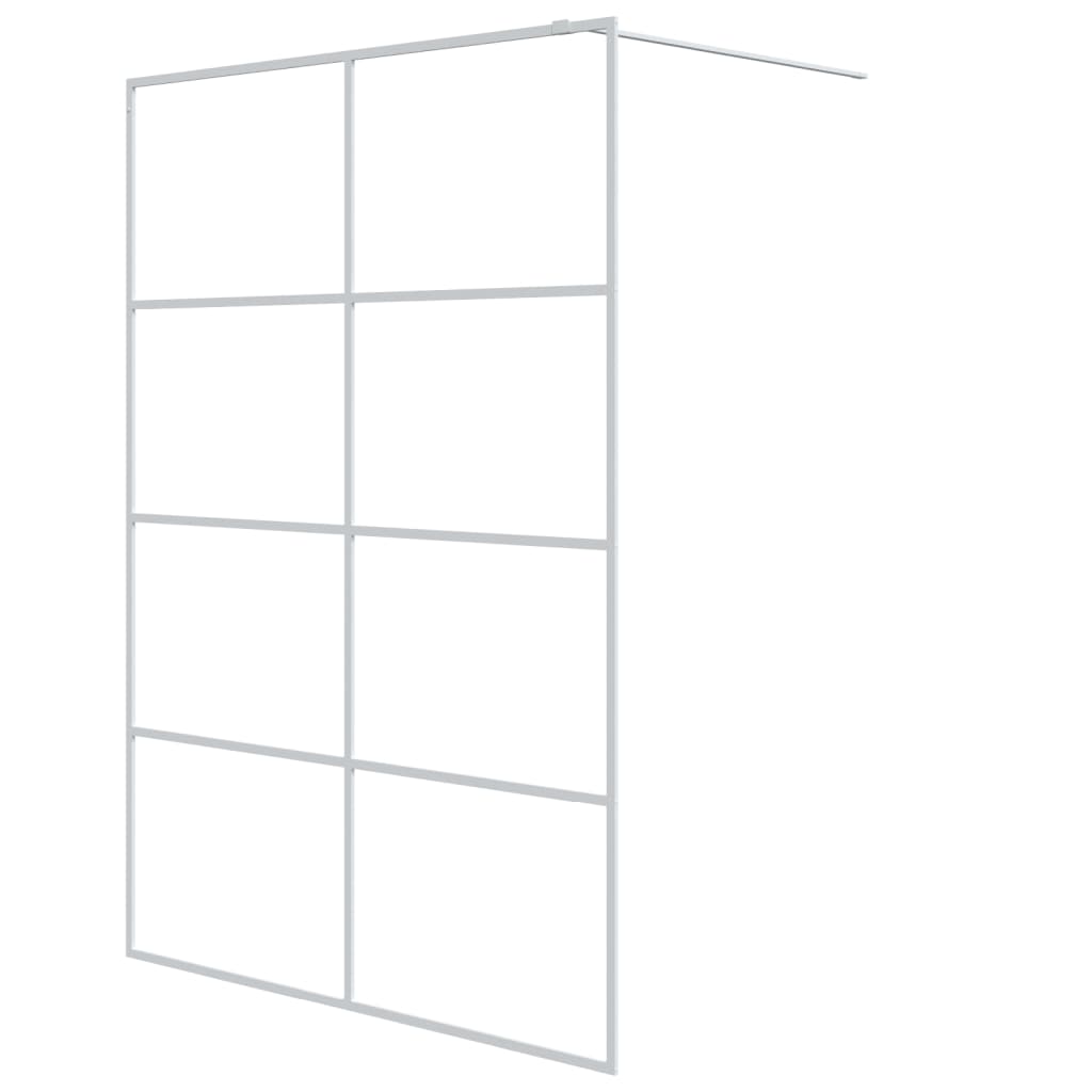VidaXL Walk-in Duschabtrennung 140x195 cm transparentes ESG-Glas weiß