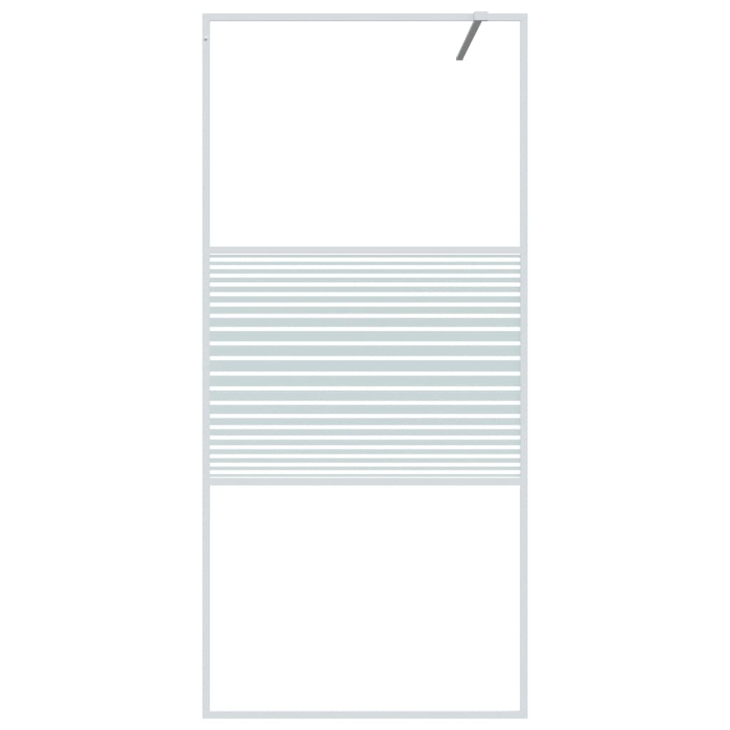 Vidaxx begehbare Duschabtrennung 90x195 cm transparentes ESG-Glas weiß