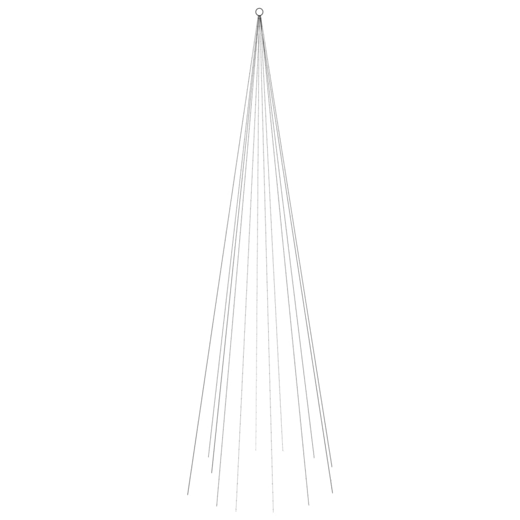Vidaxl Flagmpole Weihnachtsbaum 732 LEDs Blau 500 cm