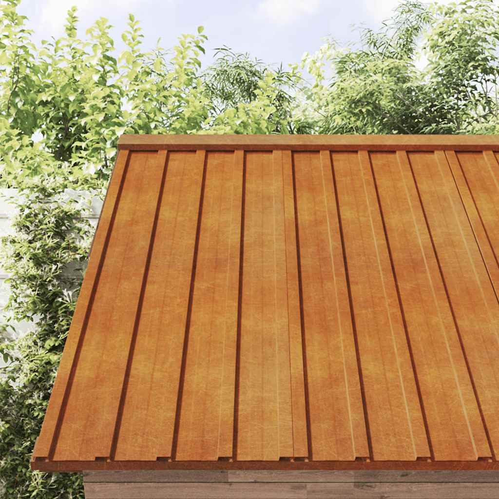 VIDAXL -Dachpaneele 12 ST 80x44 cm Corten Stahl rostig