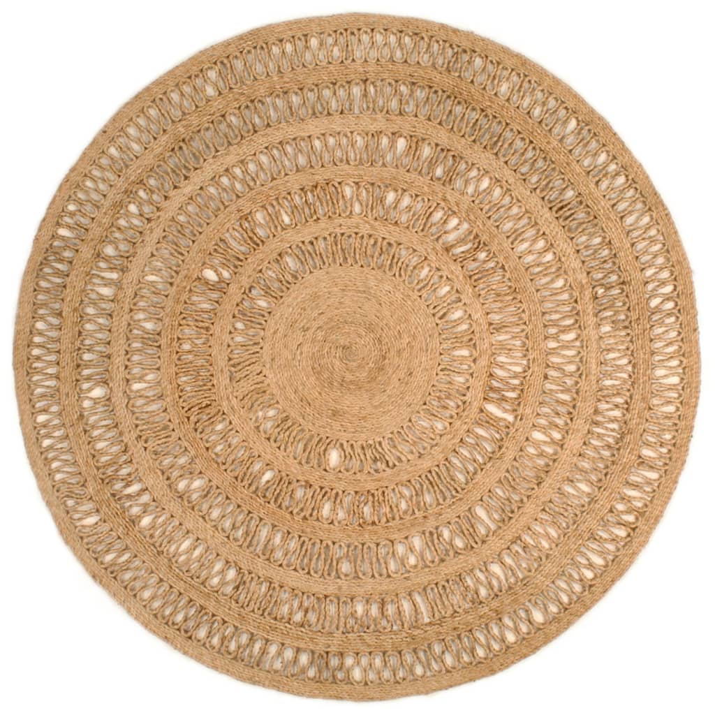 Vidaxl Teppich um 150 cm geflochtene Jute