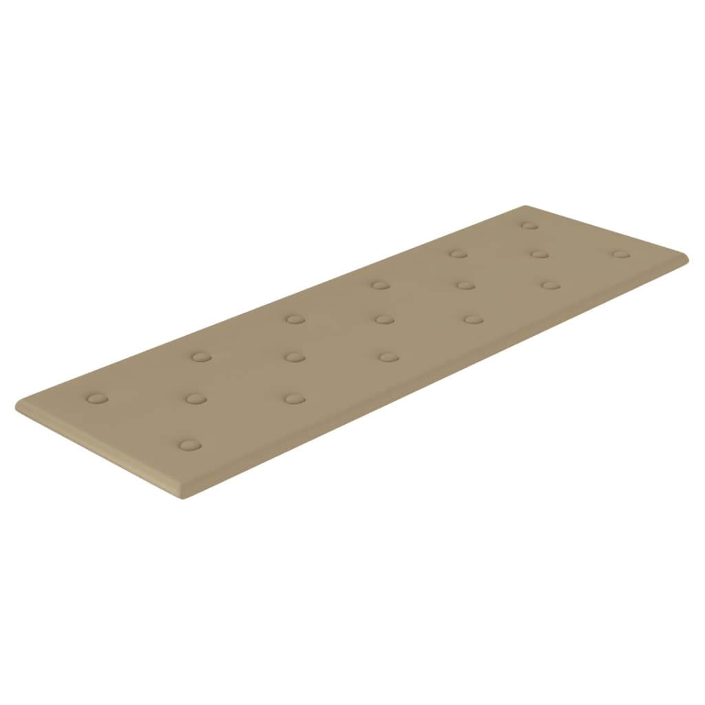 Vidaxl -Wandpaneele 12 Stcs 3,24 m² 90 x 30 cm Kunstleder Cappuccinocolid