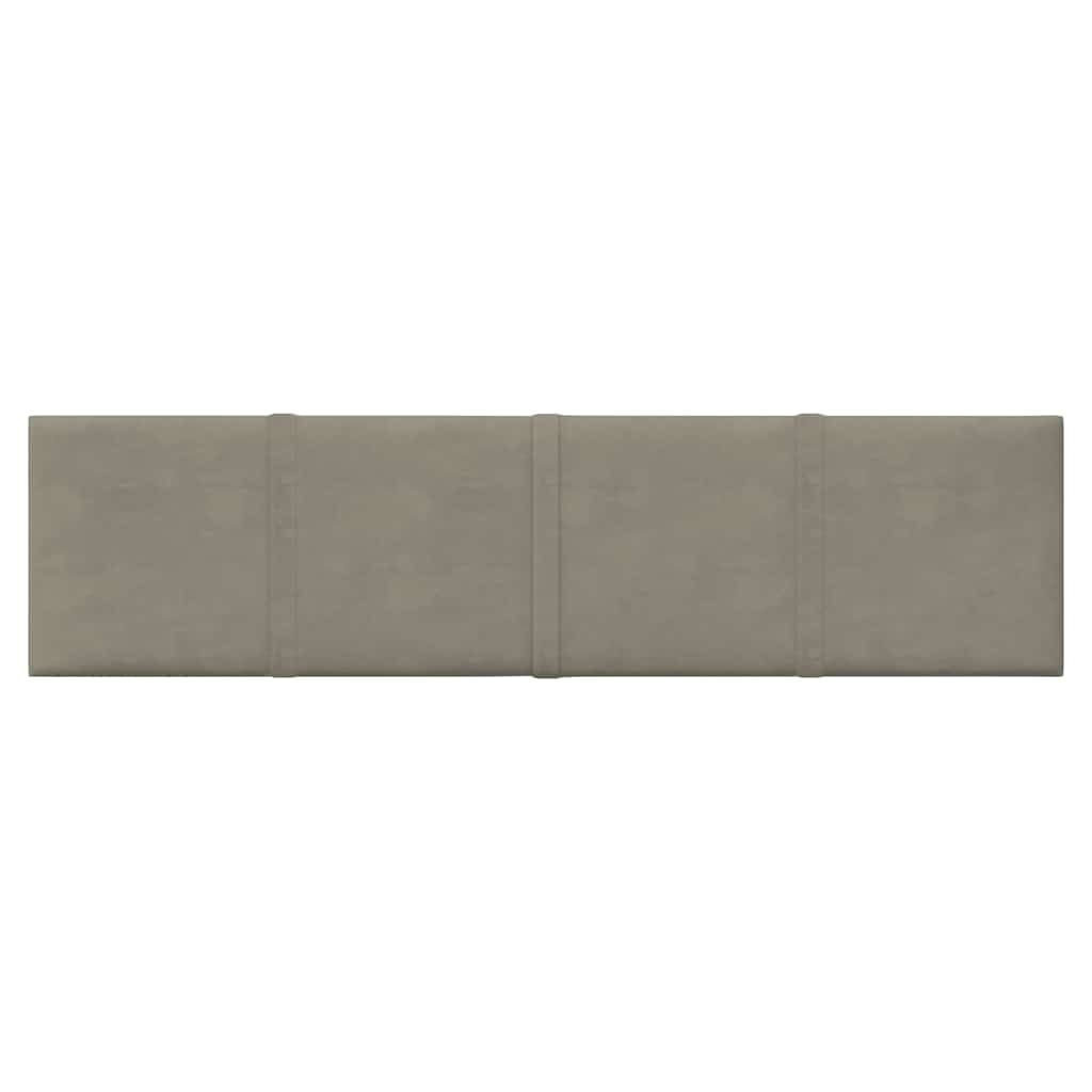 Vidaxl -Wandplatten 12 ST 1,08 m² 60x15 cm Samt hellgrau