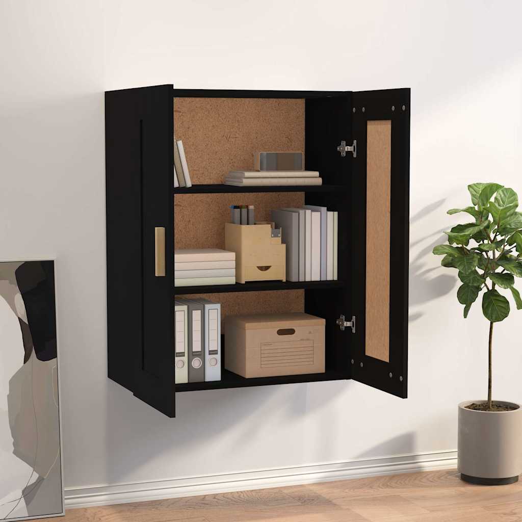 Vidaxl wandkast 69,5x32,5x90 cm bewerkt hout zwart