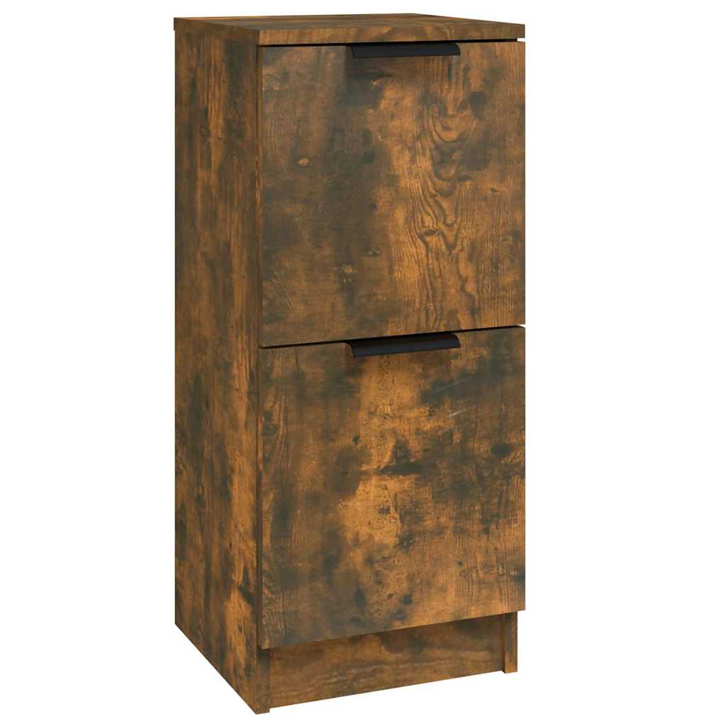 Vidaxl dressoir 30x30x70 cm bewerkt hout gerookt eikenkleurig