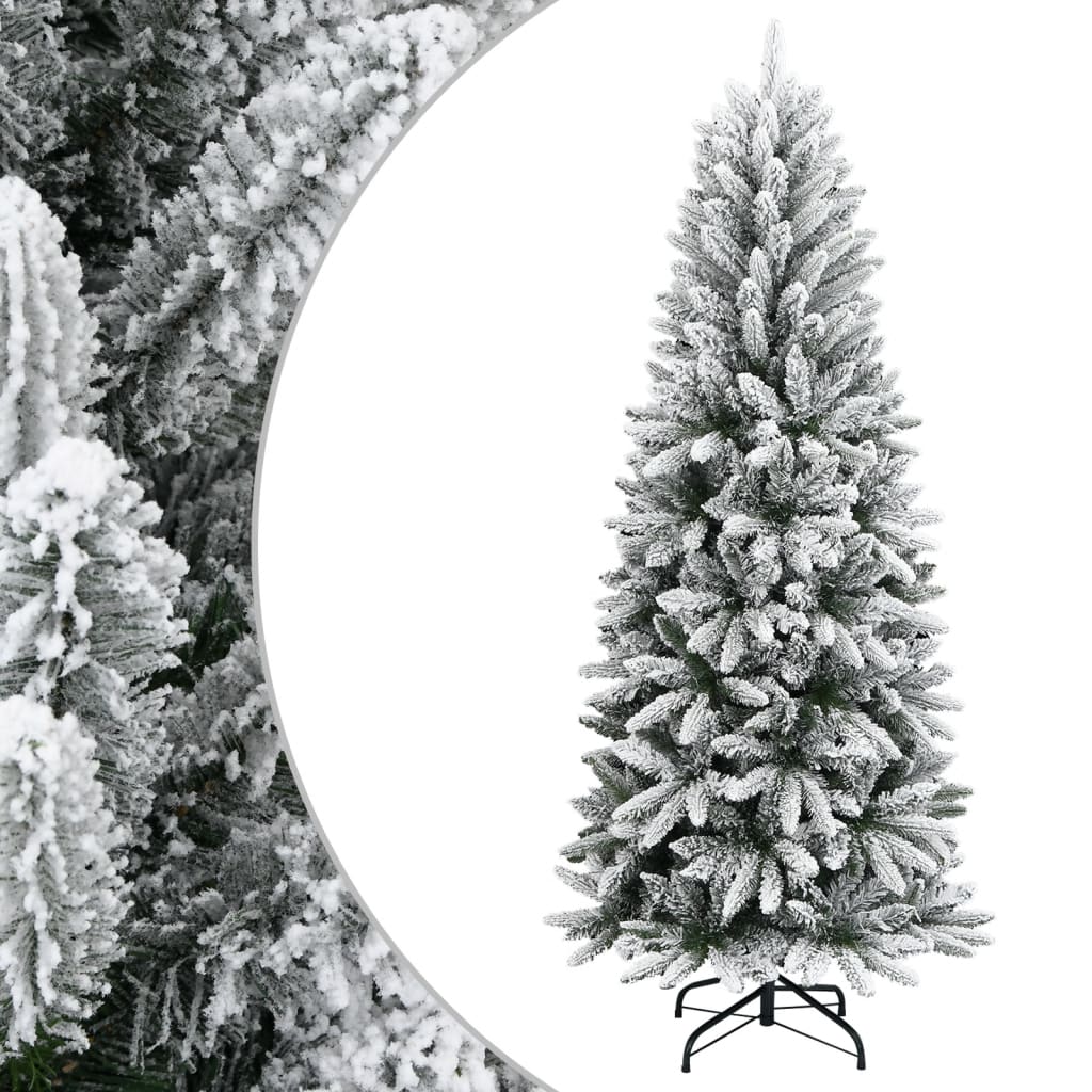 Vidaxl Kunstkerstboom mit Schnee 180 cm PVC und PE