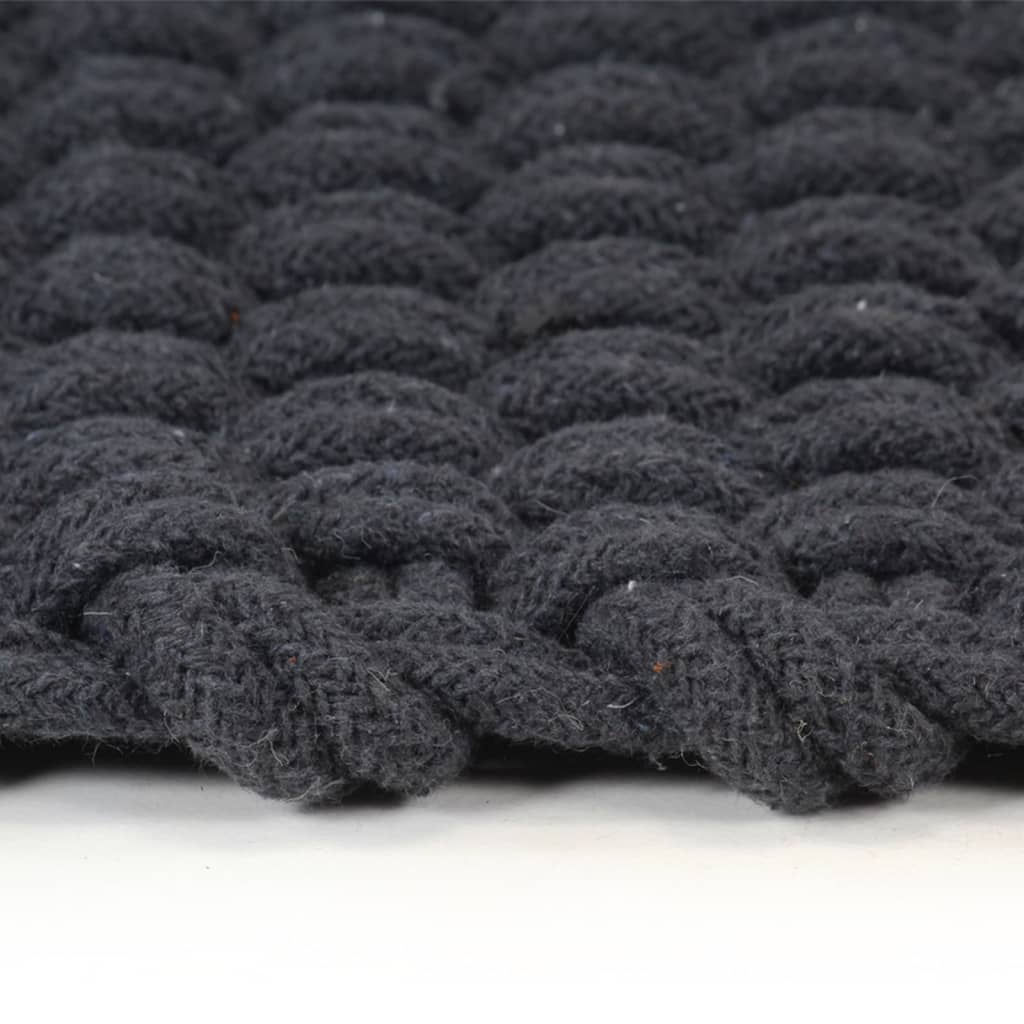 VIDAXL Rechteckige 200x300 cm Baumwoll -Anthrazit -geläutet
