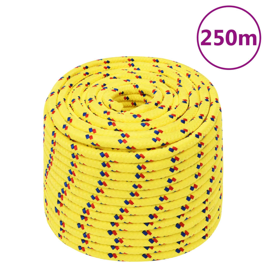 Vidaxl -Bootseil 14 mm 250 m Polypropylengelb