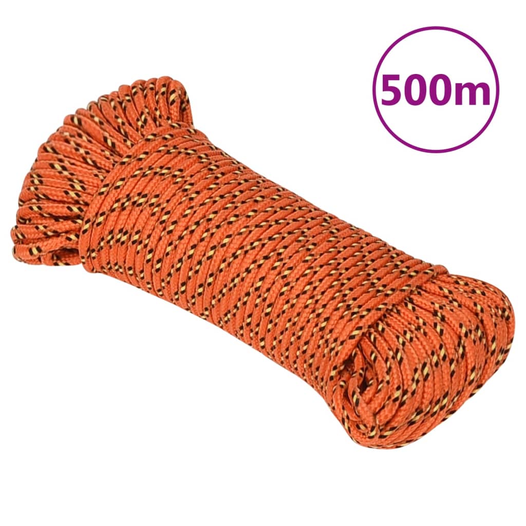Vidaxxl Bootsseil 4 mm 500 m Polypropylen Orange